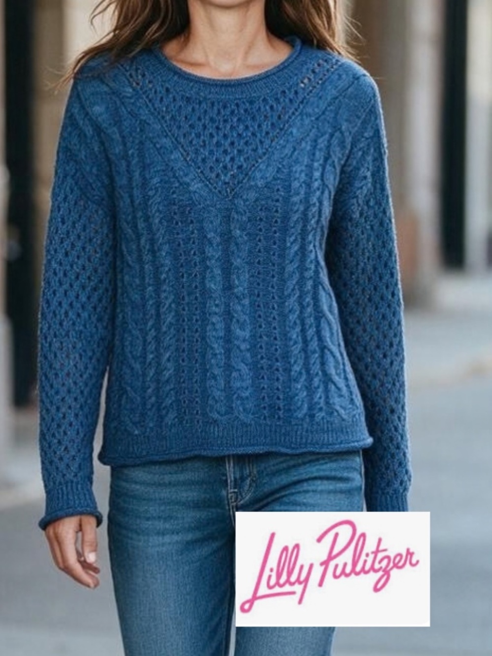 Lilly Pulitzer Royal bright blue sweater, M, GL1398